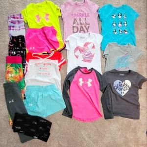 Under Armour size 6 (14 under armour 1 off brand leggings)